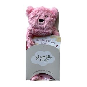 Slumberkins Honey Bear Plush Stuffed Animal Snuggler Gratitude Pink Peony toy